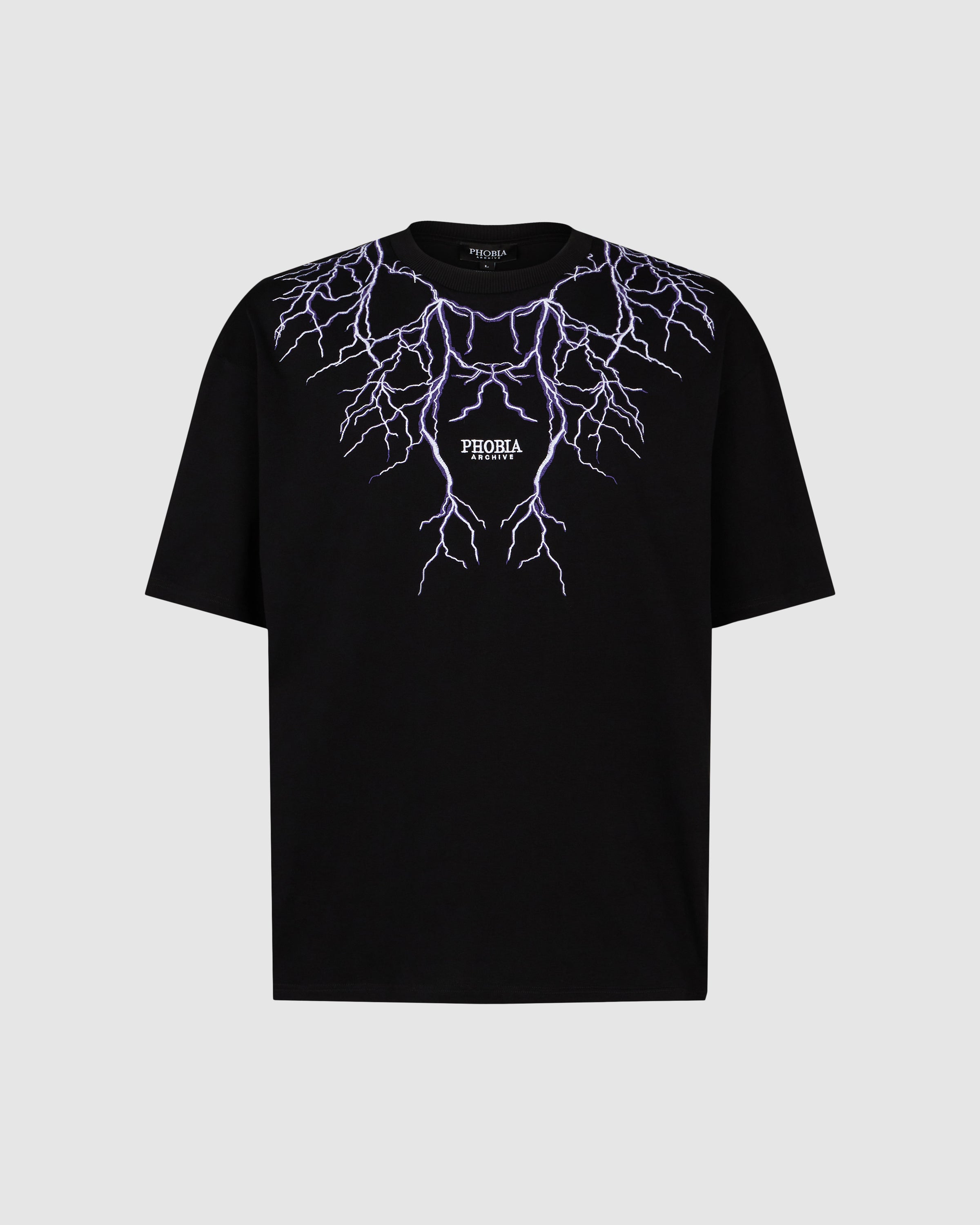 ☆FREEDOM☆ Powerhouse Two-Tone Logo Overfit T-Shirt Black P Powerhouse Two tone Logo Over Fit T-shirts (Black) - 프리덤